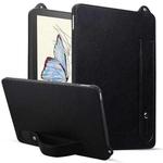 For Amazon Kindle 6 11th 2022 / 2024 TPU Leather Back Tablet Case with Wristband(Black)