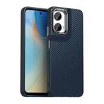 For Motorola Moto G35 5G Carbon Fiber Series IMD Phone Case(Blue)