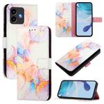 For Cubot Note 40 PT003 Marble Pattern Flip Leather Phone Case(Galaxy Marble White)