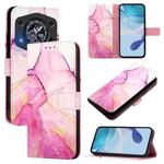 For Cubot A30 PT003 Marble Pattern Flip Leather Phone Case(Pink Purple Gold)