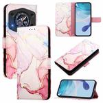 For Cubot A30 PT003 Marble Pattern Flip Leather Phone Case(Rose Gold)