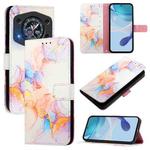 For Cubot A30 PT003 Marble Pattern Flip Leather Phone Case(Galaxy Marble White)