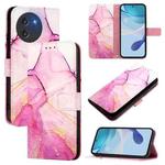 For Doogee Note 59 / Note 59 Pro PT003 Marble Pattern Flip Leather Phone Case(Pink Purple Gold)