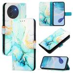 For Doogee Note 59 / Note 59 Pro PT003 Marble Pattern Flip Leather Phone Case(Green)