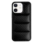 For iPhone 11 Carbon Fiber Texture Down Jacket Phone Case(Black)