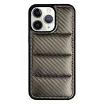 For iPhone 11 Pro Max Carbon Fiber Texture Down Jacket Phone Case(Grey)