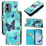 For Infinix Hot 50 Pro+ 4G Colored Drawing Pattern Plain Weave Leather Phone Case(Love Butterfly)