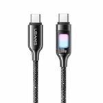 USAMS SJ750 100W Type-C / USB-C to Type-C / USB-C Zinc Alloy Data Cable with Colorful Light, Length:1.2m(Tarnish)