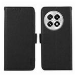 For OnePlus 13 ABEEL Side-Magnetic Litchi Pattern Leather RFID Phone Case(Black)