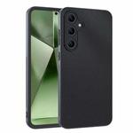 For Samsung Galaxy S24 FE 5G Ultra-thin Plain Skin Leather Phone Case(Black)