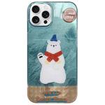 For iPhone 14 Pro Max Colorful PC Hybrid TPU Phone Case with Lanyard(Polar Bear)