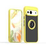 For Google Pixel 9a Q Shadow 1 Series TPU + PC Phone Case with Ring(Yellow)