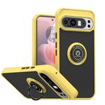 For Google Pixel 9 Pro XL Q Shadow 1 Series TPU + PC Phone Case with Ring(Yellow)