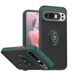 For Google Pixel 9 Pro XL Q Shadow 1 Series TPU + PC Phone Case with Ring(Dark Green)