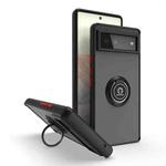 For Google Pixel 6 Q Shadow 1 Series TPU + PC Phone Case with Ring(Black+Red)