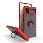 For Google Pixel 6 Q Shadow 1 Series TPU + PC Phone Case with Ring(Red)