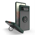 For Google Pixel 6 Q Shadow 1 Series TPU + PC Phone Case with Ring(Dark Green)