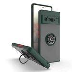 For Google Pixel 6 Pro Q Shadow 1 Series TPU + PC Phone Case with Ring(Dark Green)