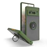 For Google Pixel 6 Pro Q Shadow 1 Series TPU + PC Phone Case with Ring(Green)