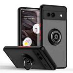 For Google Pixel 7a Q Shadow 1 Series TPU + PC Phone Case with Ring(Black+Red)