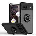 For Google Pixel 7a Q Shadow 1 Series TPU + PC Phone Case with Ring(Black+Black)
