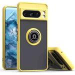 For Google Pixel 8 Pro Q Shadow 1 Series TPU + PC Phone Case with Ring(Yellow)