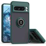 For Google Pixel 8 Pro Q Shadow 1 Series TPU + PC Phone Case with Ring(Dark Green)