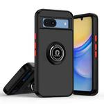 For Google Pixel 8a Q Shadow 1 Series TPU + PC Phone Case with Ring(Black+Red)