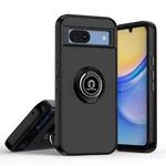 For Google Pixel 8a Q Shadow 1 Series TPU + PC Phone Case with Ring(Black+Black)