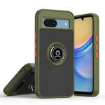 For Google Pixel 8a Q Shadow 1 Series TPU + PC Phone Case with Ring(Green)