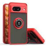 For Google Pixel 8 Q Shadow 1 Series TPU + PC Phone Case with Ring(Red)