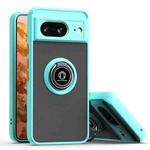 For Google Pixel 8 Q Shadow 1 Series TPU + PC Phone Case with Ring(Sky Blue)