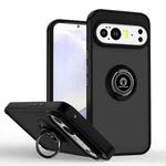 For Google Pixel 10 Pro XL Q Shadow 1 Series TPU + PC Phone Case with Ring(Black+Black)
