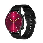 CY19 1.32 inch AMOLED Screen Silicone Strap Smart Watch, Blood Oxygen/Blood Pressure/Heart Rate(Black)