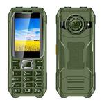 Q6000 Elder Keypad Phone, 2.4 inch, 6800mAh, Dual Flashlights, 21 Keys, SOS, FM, Dual SIM, GSM, Plug:EU Plug(Green)