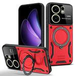 For OPPO Reno13 F 4G / 5G Large Window MagSafe Holder Phone Case(Red)