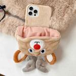 For iPhone 12 Pro Reindeer Hat Plush Full Coverage Phone Case