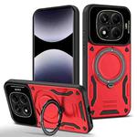 For Redmi Note 14 Pro 4G Global Large Window MagSafe Holder Phone Case(Red)