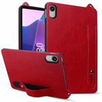 For Lenovo Tab P11 TB-J606F TPU Leather Back Tablet Case with Wristband(Red)