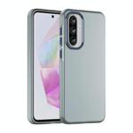 For Samsung Galaxy A36 5G Frosted Translucent TPU Hybrid PC Full Coverage Phone Case(Dark Blue)