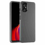 For Samsung Galaxy A06 5G Frosted Translucent TPU Hybrid PC Full Coverage Phone Case(Black)