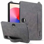 For Honor MagicPad 2 12.3 2024 TPU Leather Back Tablet Case with Wristband(Grey)