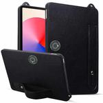 For OnePlus Pad Pro TPU Leather Back Tablet Case with Wristband(Black)