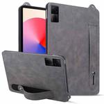 For Xiaomi Redmi Pad SE 11 2023 TPU Leather Back Tablet Case with Wristband(Grey)