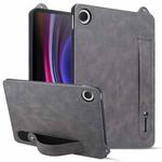 For Xiaomi Mi Pad 4 TPU Leather Back Tablet Case with Wristband(Grey)