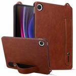 For Xiaomi Mi Pad 4 TPU Leather Back Tablet Case with Wristband(Brown)