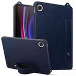For Xiaomi Mi Pad 4 TPU Leather Back Tablet Case with Wristband(Dark Blue)