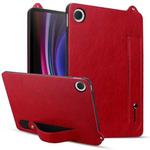 For Xiaomi Mi Pad 4 Plus TPU Leather Back Tablet Case with Wristband(Red)