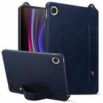 For Xiaomi Mi Pad 4 Plus TPU Leather Back Tablet Case with Wristband(Dark Blue)