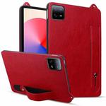 For Xiaomi Pad 6 / 6 Pro TPU Leather Back Tablet Case with Wristband(Red)